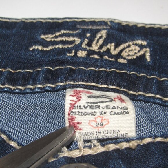SILVER JEANS Suki Surplus Bootcut Dark Wash Jeans Size 29 - Picture 5 of 7